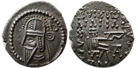 KINGS of PARTHIA. Vologases VI. AD. 207/8-221/2. AR Drachm