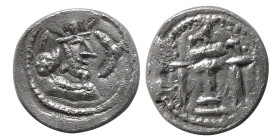SASANIAN KINGS. Shapur II, 309-379 AD. AR Obol. Rare.