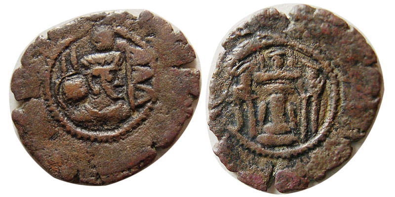 SASANIAN KINGS. Shapur III, 383-388 AD. Æ (1.68 gm; 19 mm). Obverse, Shapur's bu...