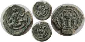 SASANIAN KINGS. Yazdgird I (399-420 AD). Æ Pashiz. RRR.