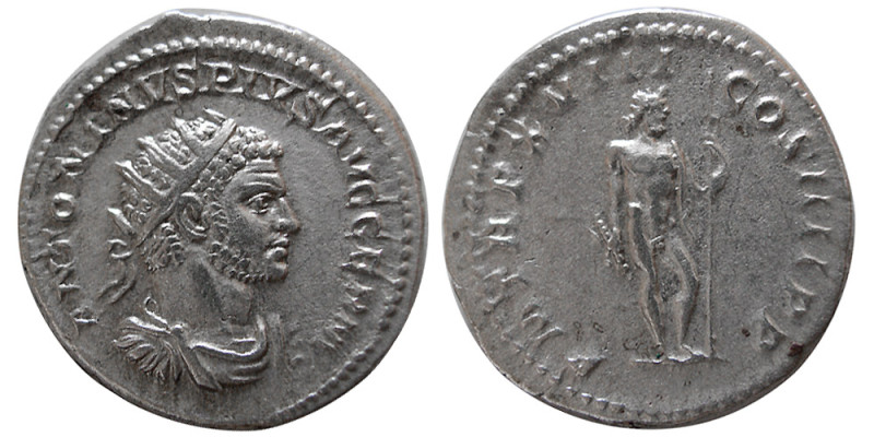 ROMAN EMPIRE, Caracalla, 188-217 AD. AR Antoninianus (5.37 gm; 22 mm). Rome, AD ...