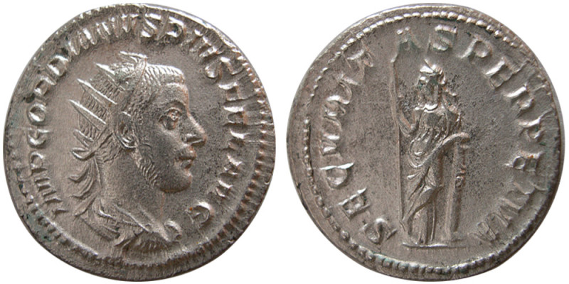 ROMAN EMPIRE. Gordian III. 238-244 AD. AR Antoninianus (4.25 gm; 22 mm). Rome, A...