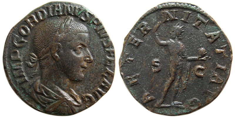 ROMAN EMPIRE, Gordian III. 238-244 AD. Æ Sestertius (19.85 gm; 29 mm). Rome, AD ...