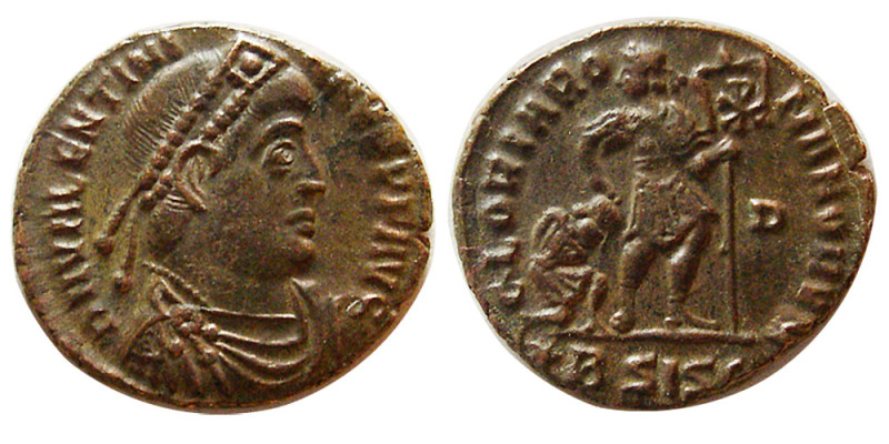 ROMAN EMPIRE. Valentinian I. AD 364-375. Æ Follis (2.68 gm; 17 mm). Siscia, AD 3...