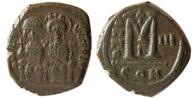 BYZANTINE EMPIRE. Justin II, with Sophia 567/8 AD. Æ
