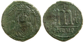 BYZANTINE EMPIRE. Maurice Tiberius. AD. 582-602. Æ Follis