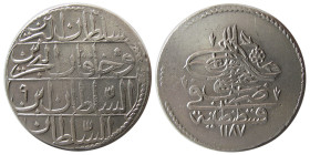 OTTOMAN EMPIRE, Turkey. Abdul Hamid I. 1187-1203 AH. AR Piastra
