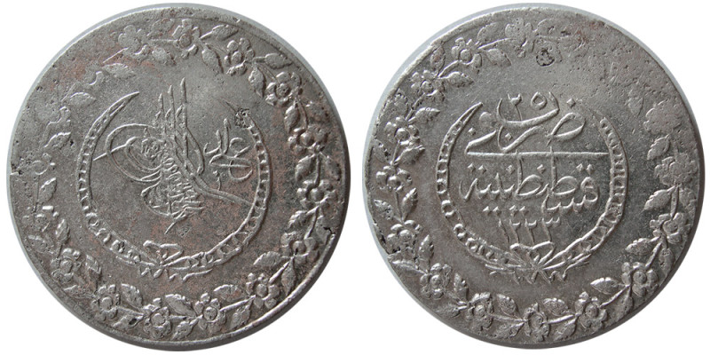 OTTOMAN EMPIRE, Turkey. Mahmud II. (AH 1223-1255/AD 1808-1839). AR Altilik (15.8...