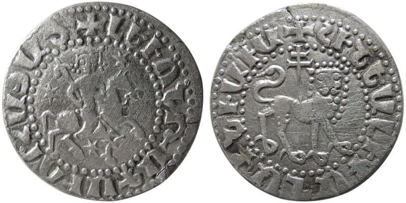 ARMENIA, Cilician Armenia. Levon II, AD. 1270-1289. AR Tram (2.76 gm; 22 mm). Le...