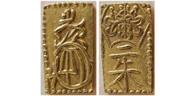 JAPAN. Mutsuhito. Circa 1860s. Gold half Bu.