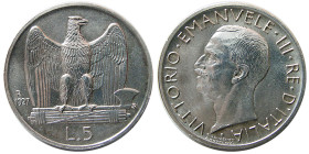 ITALY, Vittorio Emanuele III. 1900-1946. AR 5 Lire .