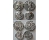 Group Lot of 4 Ancient AR Drachms. Different rulers.
