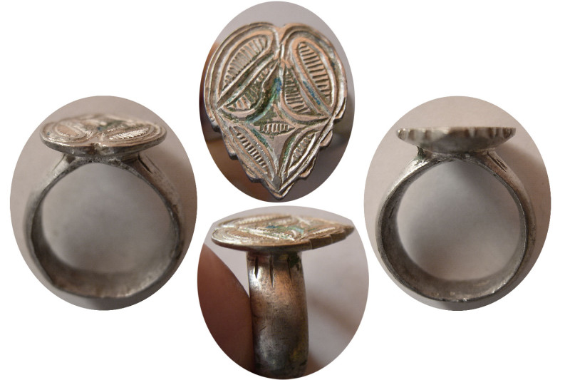 BYZANTINE EMPIRE. Ca. 10th-12th. Century AD. Silver Seal Ring (12.56 gm). Ring S...