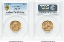 Victoria gold Sovereign 1892-S MS62 PCGS, Sydney mint, KM10, S-3868C. Normal JEB, second legend. Attractive glossiness to the lower-lying fields, a mi...