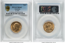 George V gold Sovereign 1926-M MS63 PCGS, Melbourne mint, KM29, S-3999. An appreciable Choice Mint State example with generous luster. HID09801242017 ...