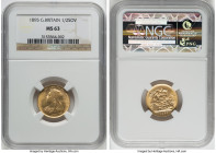 Victoria gold 1/2 Sovereign 1895 MS63 NGC, KM784, S-3878. Awash in champagne-gold hue complimenting the silky surfaces. HID09801242017 © 2022 Heritage...