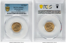 Victoria gold 1/2 Sovereign 1899 MS64 PCGS, KM784, S-3878. A commendably Choice specimen, slightly smoky in appearance; with a touch of celadon undert...