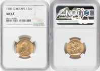 Victoria gold "Jubilee Head" Sovereign 1888 MS62 NGC, KM767, S-3866. Normal JEB, second legend. A comfortably Mint State example with a hint of aprico...