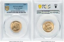 Victoria gold Sovereign 1900 MS63 PCGS, KM785, S-3874. A vividly scintillating specimen with satisfyingly satiny surfaces. HID09801242017 © 2022 Herit...