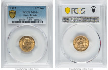 George V gold 1/2 Sovereign 1912 MS64 PCGS, KM819, S-4006. Confidently Choice offering with covered in valiant luster. HID09801242017 © 2022 Heritage ...