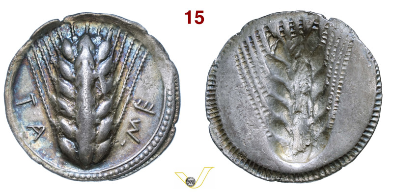 LUCANIA Metapontum (540-510 a.C.) Nomos. D/ Spiga di grano in rilievo R/ Spiga d...