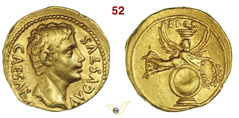 AUGUSTO (27 a.C.-14 d.C.) Aureo (25-22 a.C.) Zecca incerta spagnola, probabilmen...