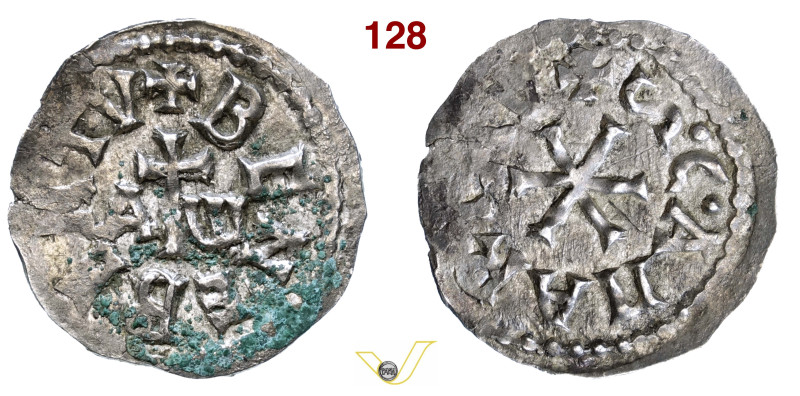 BENEVENTO INTERREGNO, sotto la reggenza del Vescovo Pietro (897) Denaro D/ Croce...