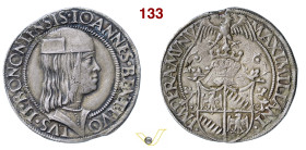 BOLOGNA GIOVANNI II BENTIVOGLIO (1494-1509) Quarto s.d. D/ Busto con berretto R/ Stemma sormontato da elmo coronato ed aquila ad ali spiegate MIR 43 C...