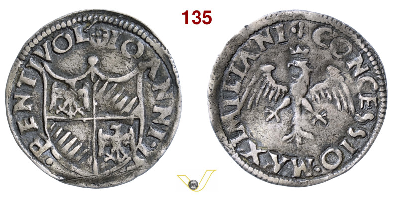 BOLOGNA GIOVANNI II BENTIVOGLIO (1494-1509) Da 2 Bolognini s.d. D/ Stemma R/ Aqu...