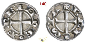 BRESCIA COMUNE, a nome di Federico I (1186-1311) Grosso da 6 Denari D/ FRE IMPE, Croce patente R/ BRISIA; Croce patente MIR 106 CNI 9/10 Ag g 2,04 mm ...
