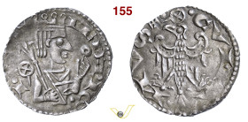 COMO COMUNE, a nome di Federico II (XII-XIV Secolo) Grosso da 4 Denari imperiali (1251-1253) D/ Busto coronato con lungo scettro e globo (o anello); d...