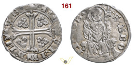 COMO AZZONE VISCONTI (1335-1339) Grosso da 24 Imperiali D/ Croce fogliata con trifogli nei quarti R/ S. Abbondio con pastorale, seduto in trono, bened...