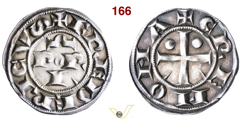 CREMONA COMUNE (1155-1330) Grosso da 6 Denari Imperiali D/ Lettere P R I su due ...
