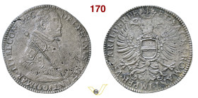 DESANA ANTONIO MARIA TIZZONE (1598-1641) Tallero s.d. D/ Busto corazzato con scettro; sotto 60 (Quattrini ?) R/ Aquila bicipite coronata MIR 548 Ag a ...
