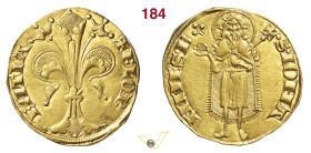 FIRENZE REPUBBLICA (1189-1532) Fiorino (1267-1303) D/ Grande giglio R/ S. Giovanni stante; in finale di legenda ramoscello con tre piccoli frutti MIR ...