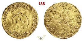 FIRENZE ALESSANDRO DE' MEDICI (1532-1537) Scudo d'oro del sole D/ Stemma sormontato da corona R/ Croce ornata con testine di cherubini nei quarti MIR ...