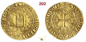 GENOVA REPUBBLICA (1139-1339) Genovino, simbolo alberello D/ Castello entro cornice di archi R/ Croce patente entro cornice di archi MIR 7 Au g 3,52 m...
