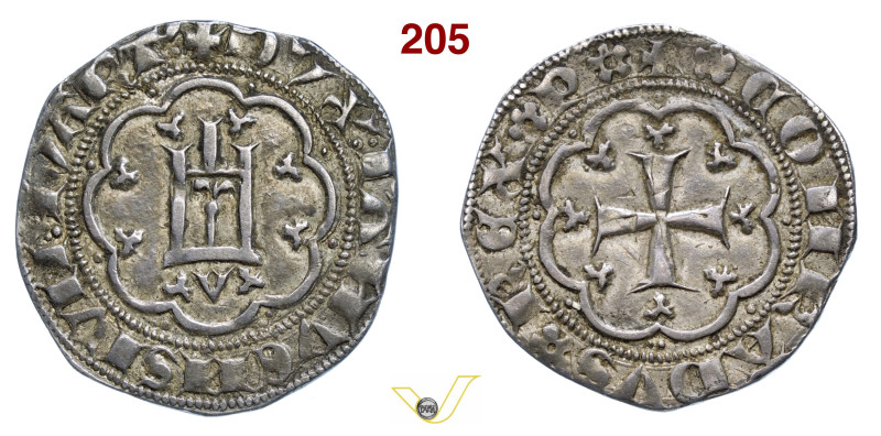 GENOVA SIMON BOCCANEGRA, Doge I (1339-1344) Grosso, sigla V D/ Castello entro co...