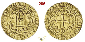 GENOVA SIMON BOCCANEGRA, Doge IV (1356-1363) Genovino, sigle G A D/ Castello entro cornice di archi R/ Croce patente entro cornice di archi MIR 38 Au ...