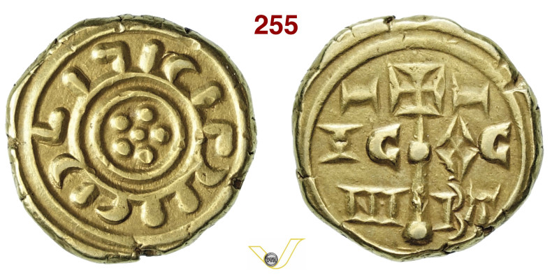 MESSINA FEDERICO II (1197-1250) Multiplo di Tarì D/ Sei globetti entro cerchio R...