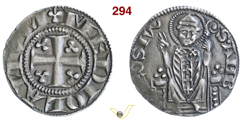 MILANO PRIMA REPUBBLICA (1250-1310) Ambrosino ridotto o Grosso da 8 Denari D/ Cr...