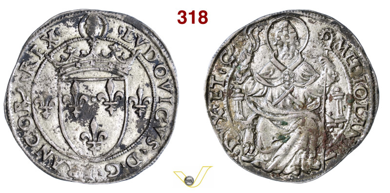 MILANO LUDOVICO XII D'ORLEANS (1500-1513) Grosso regale da 6 Soldi D/ Stemma cor...