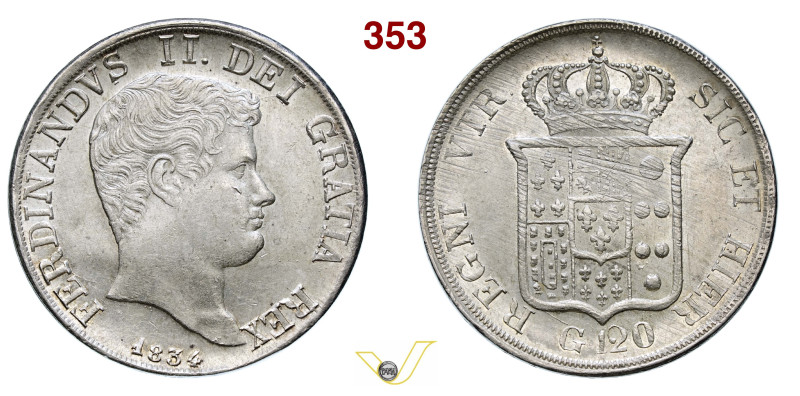 NAPOLI FERDINANDO II DI BORBONE (1830-1859) 120 Grana o Piastra 1834 Pagani 193 ...