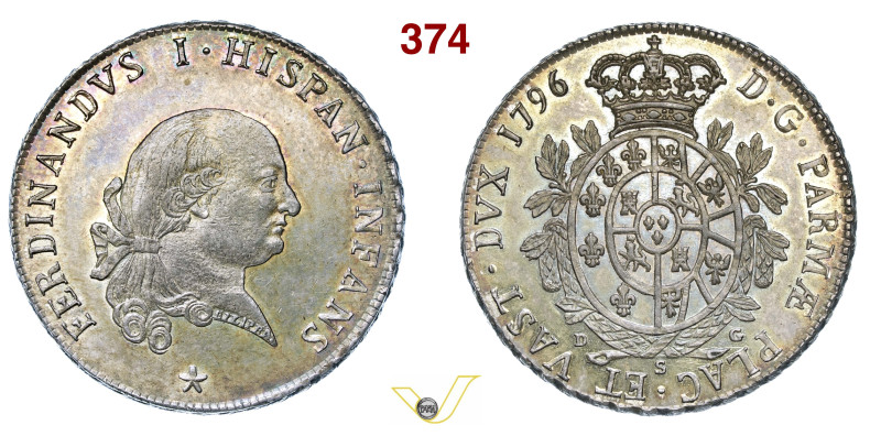 PARMA FERDINANDO I DI BORBONE (1765-1790) Ducato 1796 MIR 1070/1 CNI 151 Ag g 25...