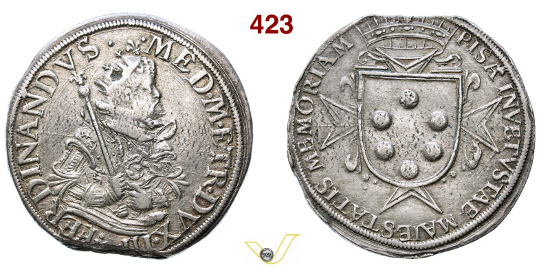 PISA FERDINANDO I DE' MEDICI (1595-1608) Tallero (1601 ?) D/ Busto coronato e co...