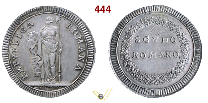 ROMA PRIMA REPUBBLICA ROMANA (1798-1799) Scudo s.d. Pagani 1 Ag g 26,45 mm 42 • ...