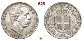UMBERTO I (1878-1900) 2 Lire 1898 Roma MIR 1102c Pagani 599 Ag g 9,98 mm 27 BB