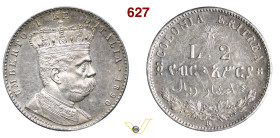 UMBERTO I - monetazione per l'Eritrea (1878-1900) 2 Lire 1890 Roma MIR 1111a Pagani 632 Ag g 10,00 mm 27 R • Fondi brillanti; graffietti al R/ q.FDC/S...