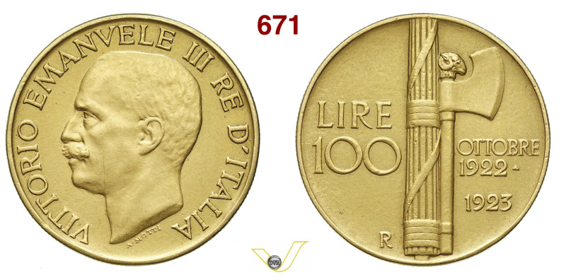 VITTORIO EMANUELE III (1900-1946) 100 Lire 1923 "Fascione" Roma MIR 1116a Pagani...