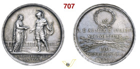 NAPOLEONE, Primo Console (1796-1804) Medaglia 1797 per la resa di Mantova Julius 535 Ag g 32,74 mm 43 RR • Sul taglio BONAPARTE GENERALE EN CHEF BB/q....